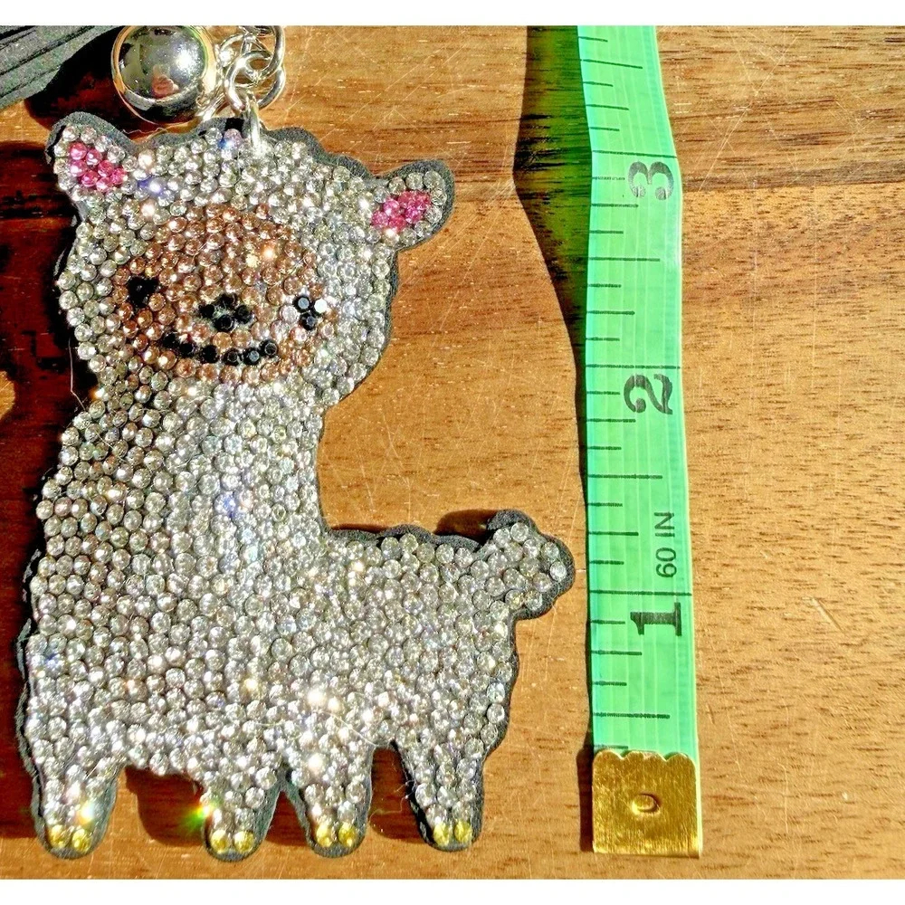 Yellow Large Gold Tone Purse-Shape Bling Key Chain Fob‎ Purse Charm NEW